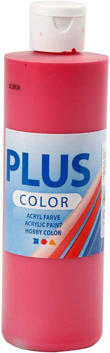 Plus Color acrylverf, primary red, 250ml [HOB-39473]